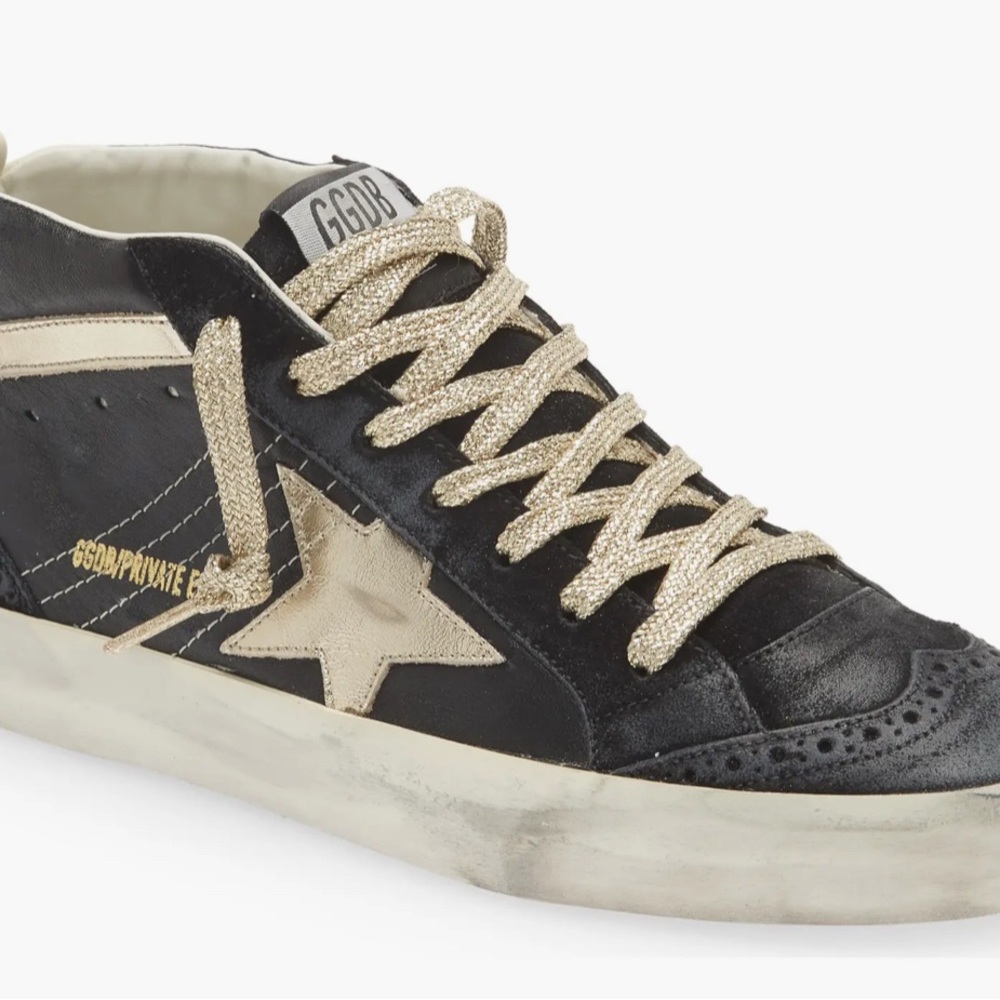 Golden Goose Black and Gold Sneakers
